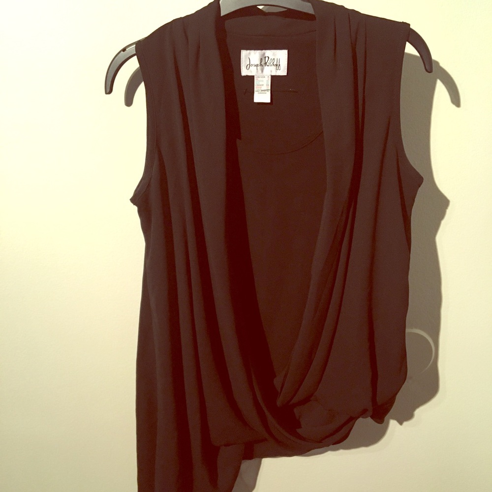 Joseph Ribkoff Asymmetrical Black Top